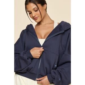 Popflex Zip Cloud Hoodie - Academic Navy size 1X-3X